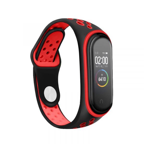  BeCover Nike Style  Xiaomi Mi Smart Band 5 Black-Red (705153) -  1