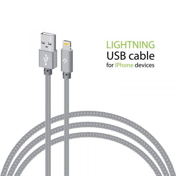   USB 2.0 AM to Lightning 1.0m CBGNYL1 grey Intaleo (1283126477652) -  1