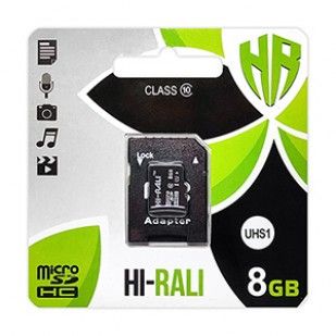   microSDHC, 8Gb, Class10 UHS-I, HI-RALI, SD  (HI-8GBSD10U1-01) -  1