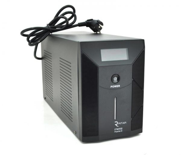  Ritar RTM2000 Proxima-D LCD 1200W, Lin.int., AVR, 3xSchuko, USB,  (RTM2000D/05864) -  1