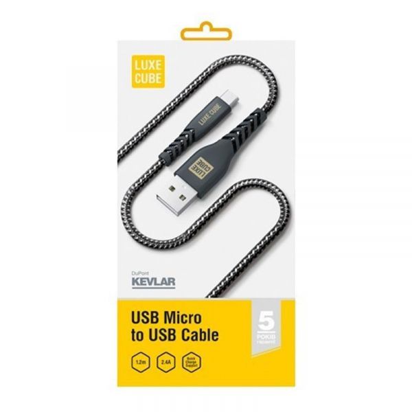  Luxe Cube Kevlar USB-microUSB, 1.2,  (8886668686242) -  2