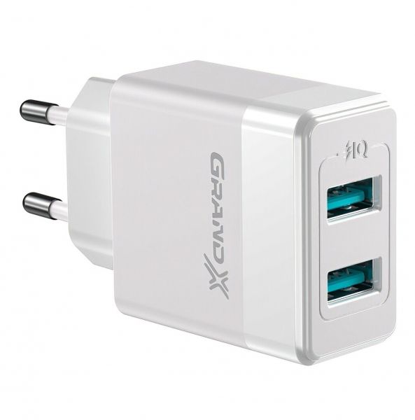    Grand-X (2xUSB 2.4) White (CH-50W) -  1