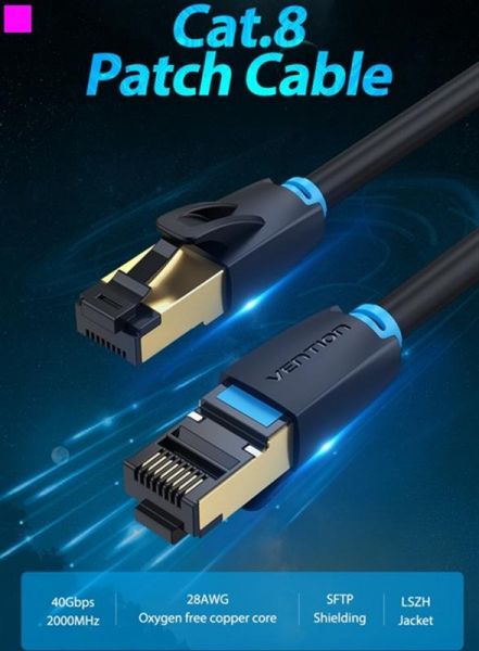 - CAT 8 SFTP Ethernet, 2 m, Black (IKABH) -  2