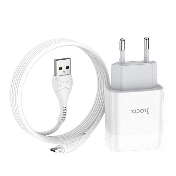   Hoco C72A Glorious (1USB, 2.1) White (6931474713001) +  MicroUSB -  2