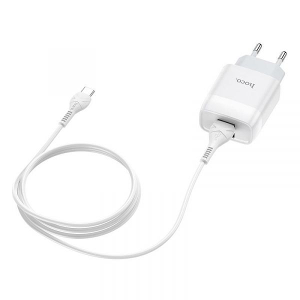   Hoco C73A Glorious (2USB, 2.4) White (6931474713070) +  Type-C -  4