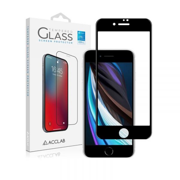   ACCLAB Full Glue  Apple iPhone SE 2020/8/7 Black (1283126508172) -  1