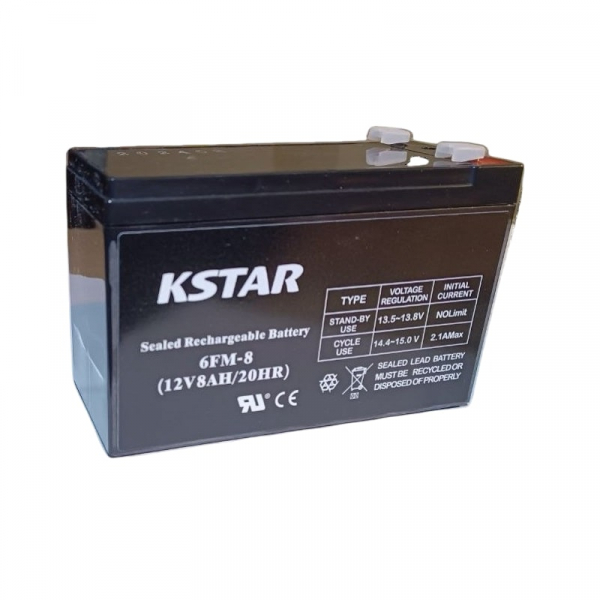      KSTAR 12V 8.0AH (6-FM-8) AGM -  1