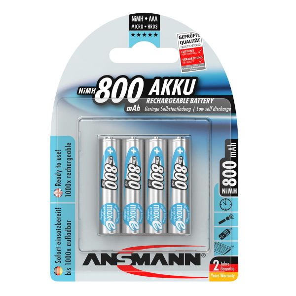  Ansmann AAA/HR03 NI-MH 800 mAh BL 4  -  1