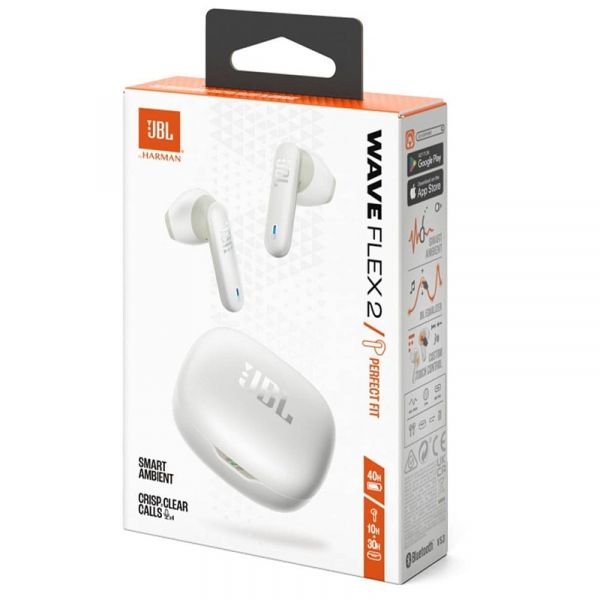 Bluetooth- JBL Wave Flex 2 White (JBLWFLEX2WHT) -  6