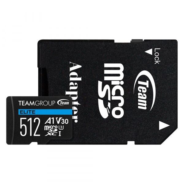  '  `i MicroSDXC 512GB UHS-I/U3 Class 10 Team Elite (TEAUSDX512GIV30A103) -  1