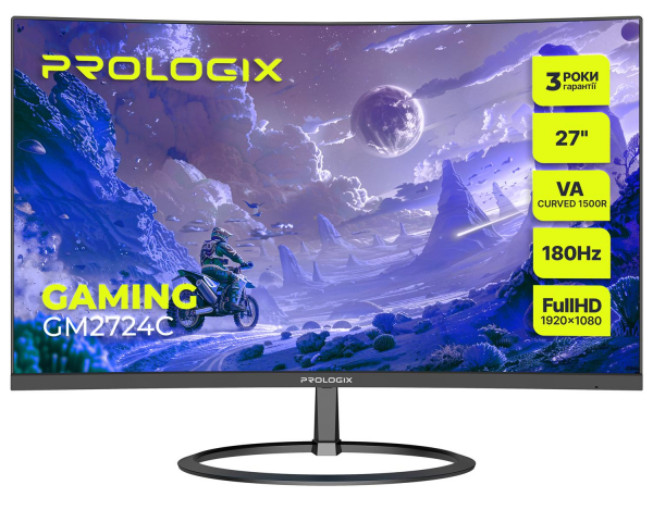  Prologix Gaming 27" GM2724C VA Black Curved 180Hz -  2