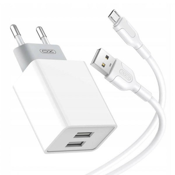    XO L65 (2USB2.4A) White (L65-M-WH) +  microUSB -  1