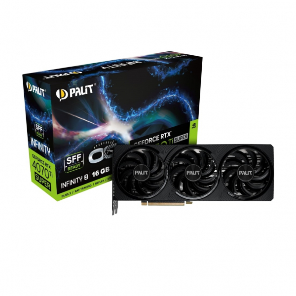  GF RTX 4070 Ti Super 16GB GDDR6X Infinity 3 OC Palit (NED47TSS19T2-1043S) -  1