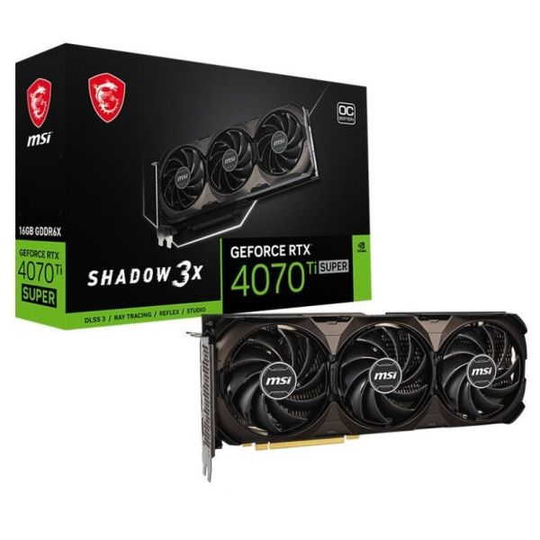 ³ GF RTX 4070 Ti Super 16GB GDDR6X Shadow 3X OC MSI (GeForce RTX 4070 Ti SUPER 16G SHADOW 3X OC) -  1