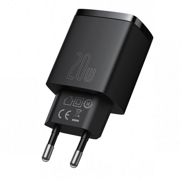    Baseus Compact Quick Charger USB+Type-C 20W  (CCXJ-B01) LP17032 -  3