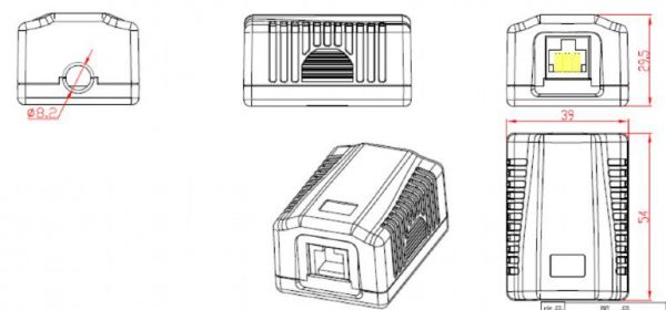     RJ-45, 6 cat,  Cablexpert NCAC-1F6-01 -  2