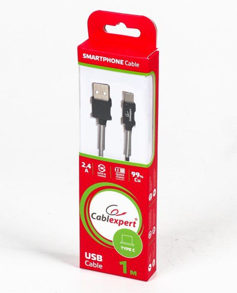  USB 2.0 A-/C-, 1 , , 2.4  Cablexpert CCPB-C-USB-06BK -  3