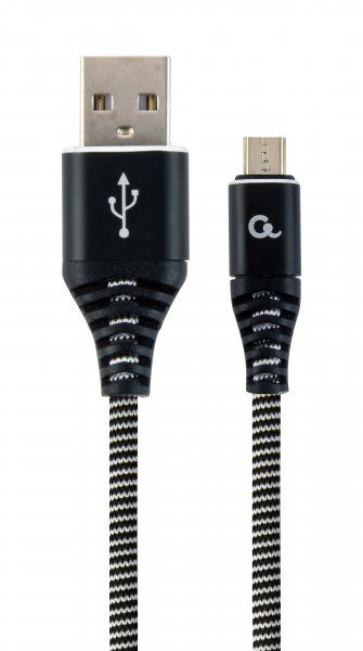  micro USB 2.0 A-/Micro B-, , 2.1  Cablexpert CC-USB2B-AMmBM-1M-BW -  1