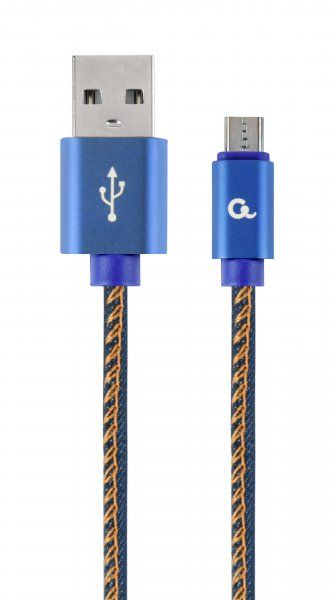  micro USB 2.0 A-/Micro B-, , 2.1  Cablexpert CC-USB2J-AMmBM-1M-BL -  1