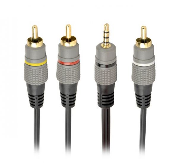  - 3.5 jack (4pin) - 3RCA, 1.5  Cablexpert CCAP-4P3R-1.5M -  1