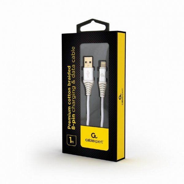  USB 2.0 -/Lightning, 1.0 , , 2.1  Cablexpert CC-USB2B-AMLM-1M-BW2 -  2