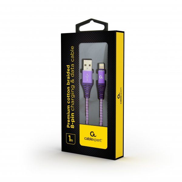  USB 2.0 -/Lightning, 1 , , 2.1  Cablexpert CC-USB2B-AMLM-1M-PW -  2