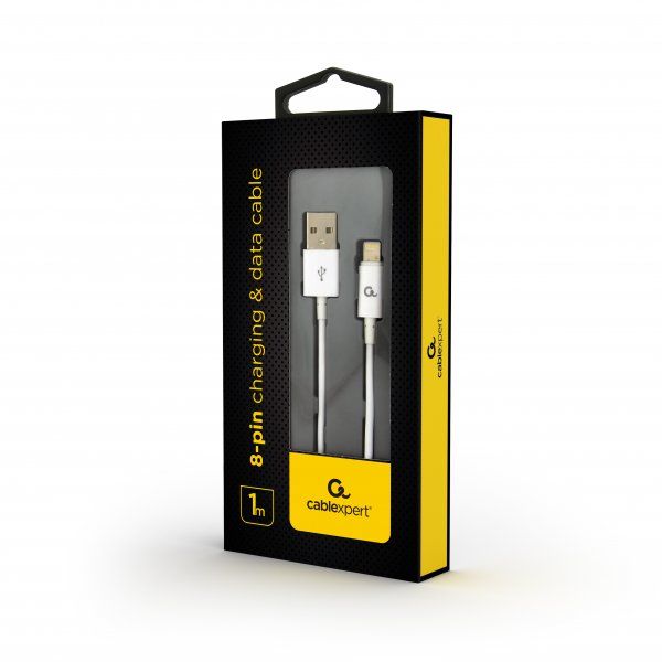  USB 2.0 -/Lightning, 1 , 2.1  Cablexpert CC-USB2P-AMLM-1M-W -  2