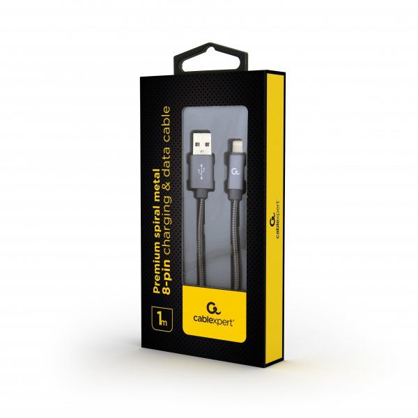  USB 2.0 -/Lightning, 1 , , 2.1  Cablexpert CC-USB2S-AMLM-1M-BG -  2