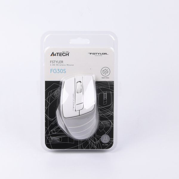   Fstyler, USB, 2000 dpi, + A4Tech FG30S (Grey+White) -  6