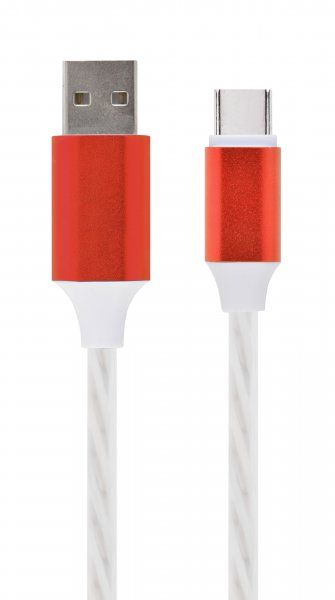    USB 2.0 A-/C-, 1 , , 2  (10 ) Cablexpert CC-USB-CMLED-1M -  1