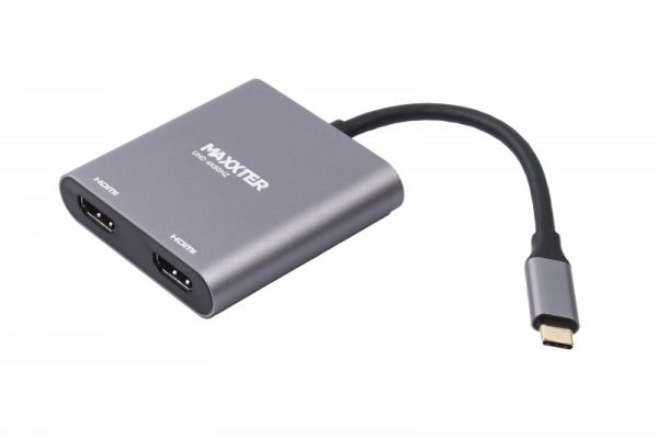 - USB-C  2 HDMI (2  ) Maxxter V-CM-2HDMI -  1