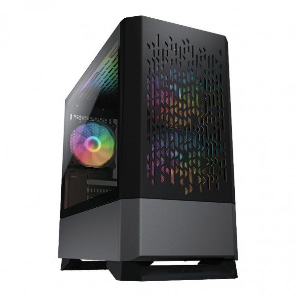  , 2*3.5"+6*2.5", 3*120  ARGB  , mATX/mini-ITX,   Cougar MG140 AIR RGB (Black) -  1