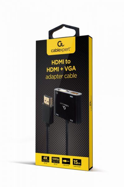 - HDMI  HDMI/VGA+ 3,5 Cablexpert A-HDMIM-HDMIFVGAF-01 -  5