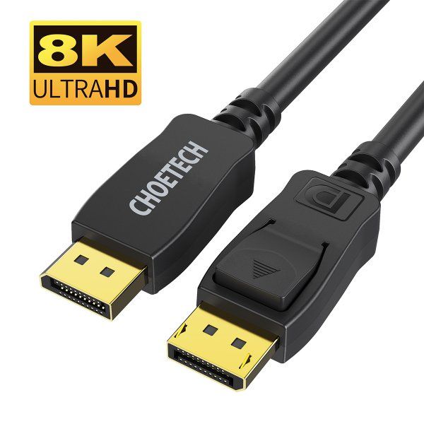  DisplayPort V1.4, 8K 60Hz, 2  Choetech XDD01-BK -  1