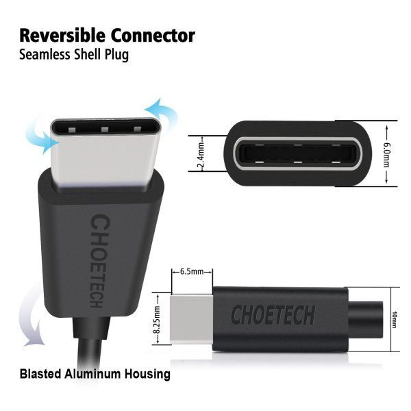    USB 2.0 A-/C-,1 . Choetech AC0002 -  5