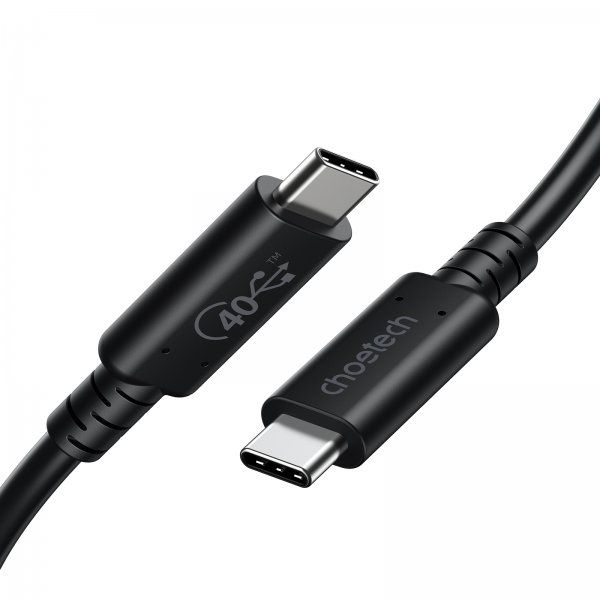 USB4 (40Gbps) Power Delivery (PD) 100 , 8K@60Hz, C-/C-, 0.8 ,  Choetech XCC-1028-BK -  2