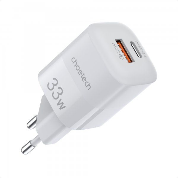   , USB-A/USB-C, 33, QC3.0+PD (30+30) Choetech PD5006-EU-WH -  1