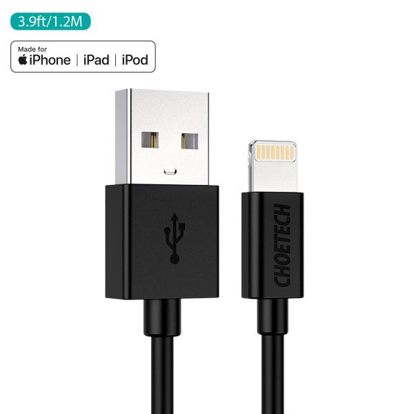  USB 2.0 -/Lightning , MFI, 1.2 , , 2.1  Choetech IP0026-BK -  2