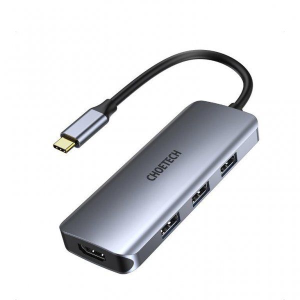    USB-C 7--1 (HDMI/PD//USB-A / USB-C),  Choetech HUB-M19-GY -  1