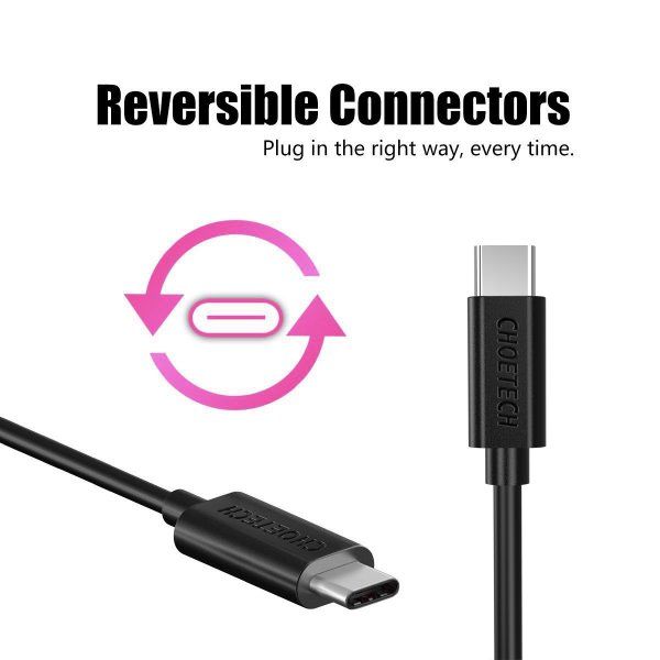  USB 2.0 Power Delivery (PD) 60 , C-/C-, 2 ,  Choetech CC0003 -  6