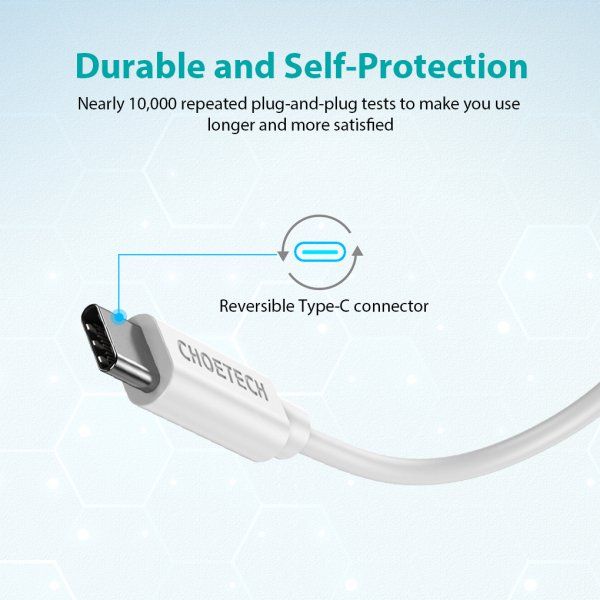  USB 2.0 C-/C-, 1 ,  Choetech CC0002-WH -  4