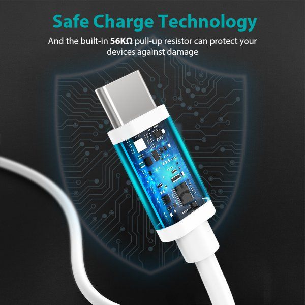  USB 2.0 C-/C-, 1 ,  Choetech CC0002-WH -  5