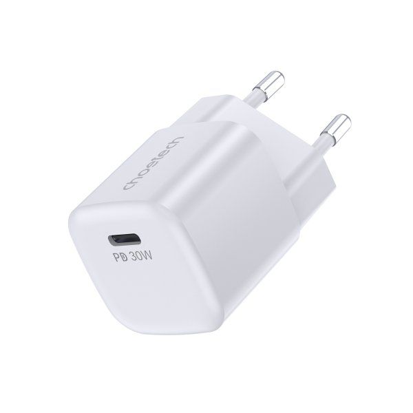   , GaN, USB-C, 30, QC3.0/PD/PPS Choetech PD5007-EU-WH -  1