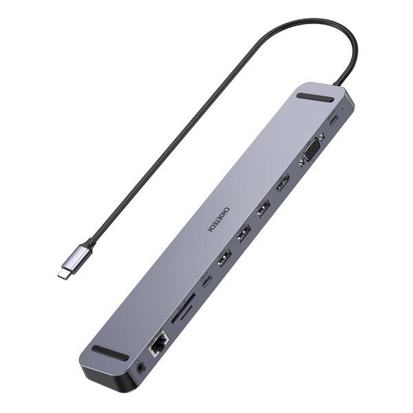   USB-C 11--1 (HDMI/VGA/LAN//USB-A/USB-C/Audio),  Choetech HUB-M20-GY -  2