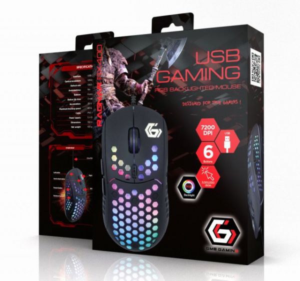   , 8 Buttons, USB, RGB, 7200 DPI Gembird MUSG-RAGNAR-RX400 -  4