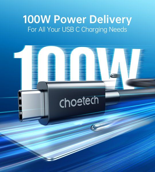  Thunderbolt4 (40Gbps) Power Delivery (PD) 100 , 8K@60Hz, C-/C-, 0.8 ,  Choetech A3010-BK -  6