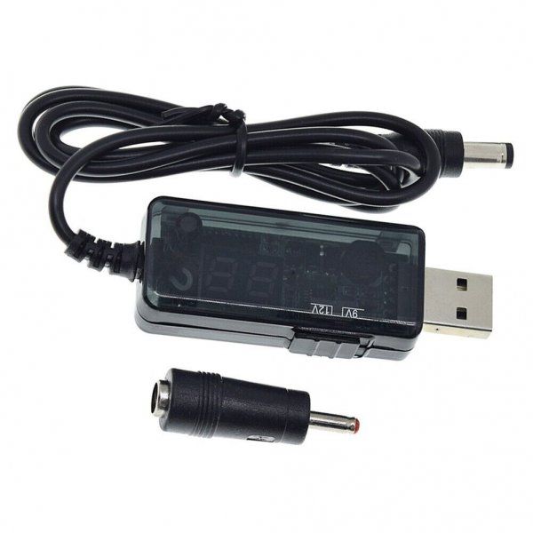  , USB-AM  5.5 / 3.5 , 9/12V, 0.8  Maxxter UB-DC9/12-0.8M -  2