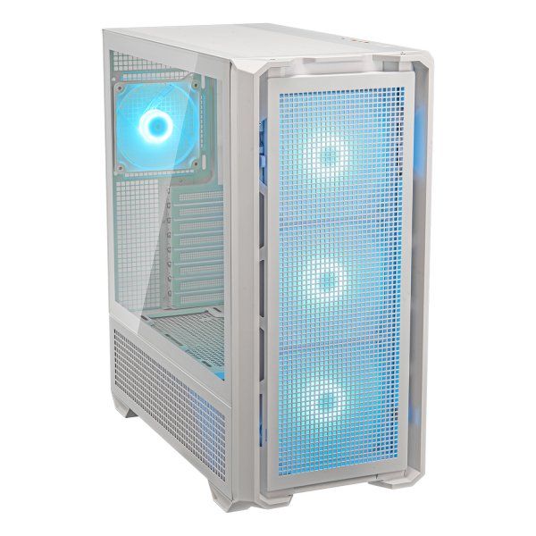  , 3.5"+4*2.5", 3*120 mm, 1*140 mm ARGB Fan Pre-installed, Type C x 1, USB3.0 x2, Audio x 1 Cougar MX600 RGB White -  2