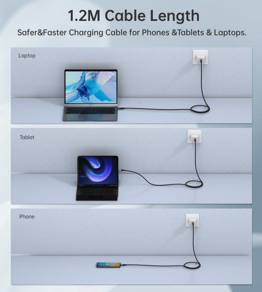  USB4.Gen 3, 40 Gbps, 240w, C-/C-, 1.2 ,  Choetech XCC-1040 -  7