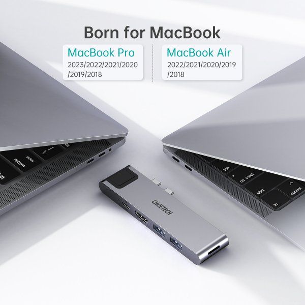   USB-C 7--1 (HDMI/LAN//USB-A/USB-C),  MacBook Pro/Air,  Choetech HUB-M24 -  13